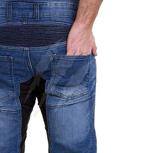 Pantalones de mezclilla para motocicleta de tela premium, pantalones de mezclilla resistentes para motocicleta para uso diario, en stock. - Product Image 2