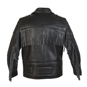 Chaqueta Premium de Hombre Estilo Vaquero de Cuero de Ante con Flecos, Corte Ajustado, Impermeable, Transpirable y Ecológica para Invierno - Product Image 3