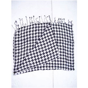 Women's Classic <b>Black</b> White Houndstooth Scarf Shawl Elegant Warm Soft Cozy Fashion <b>Wrap</b> Winter Neck Stole Timeless Stylish Plaid - Product Image 4
