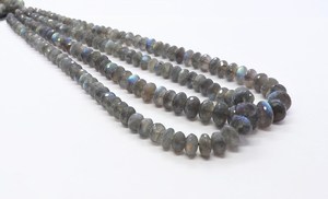 Cuentas facetadas de labradorita natural, cuentas de piedras preciosas de labradorita de 7-11 mm, cuentas de labradorita azul brillante para la fabricación de joyas - Product Image 3