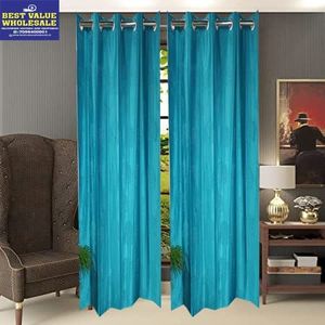 Cortina de Ventana de Poliéster de Lujo de 122 x 274 cm, Estampada, Plisada, Estilo Moderno, con Ojales, Opaca, Lista para Usar en Hogares y Hoteles - Product Image 6