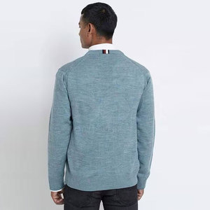 Fabricant d'usine, pull pour homme sur mesure, prix de gros, pull pour homme élégant et décontracté à vendre - Product Image 4