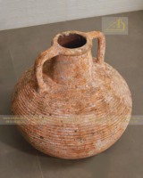 Pot Keramik Galvanis Modern Premium Art-home dengan 2 Pegangan untuk Penanaman Rumah & Taman dan Set Dekorasi Lanskap Mini