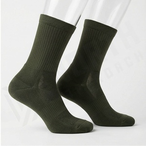 Light Cushion Breathable Crew Cycling <b>Socks</b> Athletic Road Bike Performance <b>Moisture</b> Wicking Durable Soft Customized Color Pair - Product Image 3