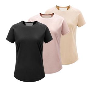 T-shirts décontractés pour femmes en coton 100% de haute qualité avec impression numérique, séchage rapide, coupe ajustée, manches courtes, respirants pour l'été - Product Image 1