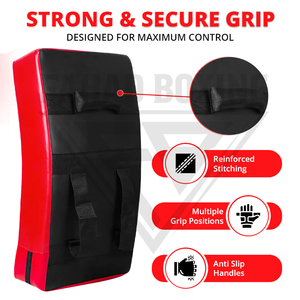 Escudo de Boxeo Rojo y Negro de Primera Calidad, Nuevo, de PVC, para Entrenamiento de Artes Marciales - Product Image 4