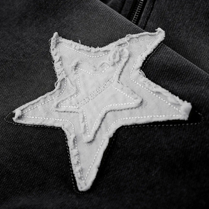 Sweat à capuche zippé pour homme, style vintage, avec broderie personnalisée, manches amovibles, nouveau style. - Product Image 5
