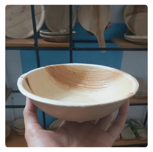 ชามใบปาล์ม Areca ที่ใส่ใจสิ่งแวดล้อม-เหมาะสำหรับการรับประทานอาหารและปาร์ตี้กลางแจ้ง! - Product Image 1