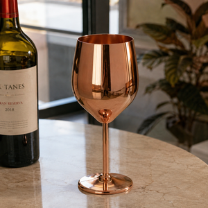 Verre à vin en cuivre fait main, gobelet sur pied, tasse à boire en métal poli, articles de bar de luxe pour restaurant, maison, mariage - Product Image 4