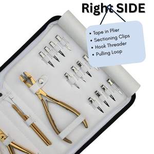 Kit d'outils professionnels pour extensions de cheveux en acier inoxydable de qualité chirurgicale, pince à sertir plate en acier inoxydable de qualité chirurgicale - Product Image 6