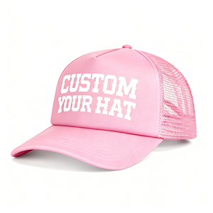 Custom Trucker Hats Bulk Mesh Snapback Caps With Leather <b>Patch</b> Logo 5 Panel Foam Trucker Cap Wholesale Headwear For UK EU Buyers - Product Image 2