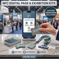 Porte-clés NFC personnalisé avec logo, carte de visite numérique intelligente, porte-clés, appuyez pour partager vos contacts, pour cadeau d'entreprise, cadeau de salon professionnel