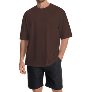 Camiseta Oversize de Algodón 100% para Hombre, Estilo Deportivo, Holgada, Hombro Caído, 220g, Manga Corta, Cuello Redondo, con Logo Frontal - Product Image 3