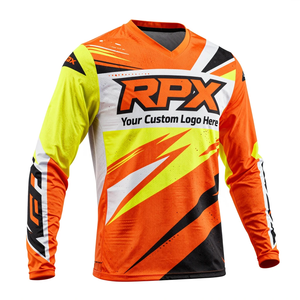 เสื้อแข่งรถมอเตอร์ครอส ATV UTV BMX คุณภาพสูงแบบใหม่ พิมพ์ลายแบบซับลิเมชั่น กันลม ไซส์ใหญ่ แห้งเร็ว - Product Image 4