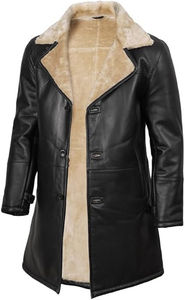 Wholesale HARAZ INTERNATIONAL Men's Genuine <b>Leather</b> Faux Fur Lining Breathable Winter Overcoat <b>Leather</b> <b>Jacket</b> <b>Long</b> | OEM/ODM - Product Image 5