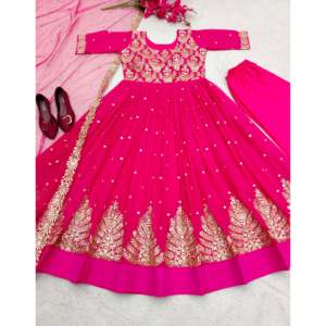 Robes de soirée de créateur Robe de soirée élégante avec pendentif et belle Dupatta - Product Image 2