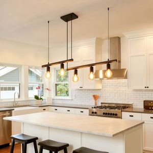 Lampadario a sospensione Macgregor a 5 luci per isola cucina, altezza regolabile, forma allungata - Solo per ritiro in sala il giorno lavorativo - Product Image 2