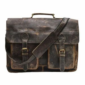 Sac à main en cuir véritable fait main pour homme avec gravure florale vintage, compartiment pour ordinateur portable et bandoulière réglable - Product Image 3