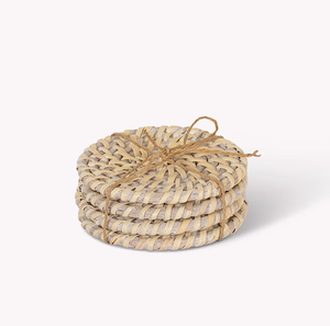 Sous-verre en rotin BOHO avec support, ensemble de sous-verres en rotin pour la maison, accessoire de table - Product Image 4