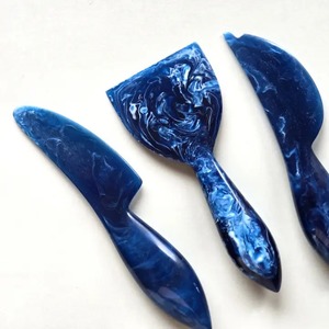 Handcrafted Resin <b>Cheese</b> Knife <b>Set</b> Decorative Durable High Grade Dishwasher Microwave Safe Food Safe Custom Box Packaging - Product Image 4