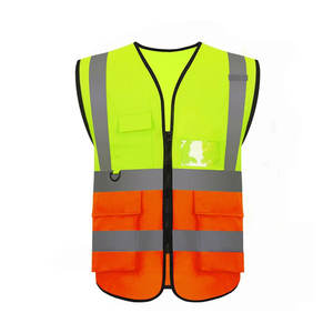 High Quality ANSI Class 2 Waterproof Nylon High Visibility Safety Vest with LED Flash <b>for</b> <b>Construction</b> Workwear <b>Uniform</b> - Product Image 5