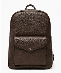 Premium Genuine Leather Casual Vintage Fashion Minimalist Men's Office Business Laptop Travel <b>Backpack</b> Polyester Zipper Stylish - Product Image 1