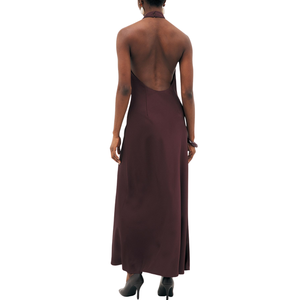 Robe longue pour femme à col licou, sans manches, dos nu, style vintage, coupe crayon ajustée, ourlet style robe de bal, OEM ODM Personnalisé Vente en gros - Product Image 4