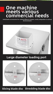 Machine de découpe et de préparation des légumes multifonctionnelle électrique professionnelle en acier inoxydable - Product Image 5