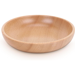 Bol de service en bois d'acacia de qualité supérieure, design moderne poli, respectueux de l'environnement, fait à la main, pour la cuisine, la salle à manger, le service de nourriture - Product Image 4