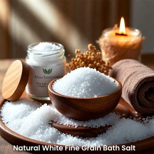 Sal de Baño Natural Blanca de Grano Fino Tallada, Terapia Mineral Pura para Spa, Relajante Baño Corporal, Mezcla Suave de Cristales para Bienestar - Product Image 2