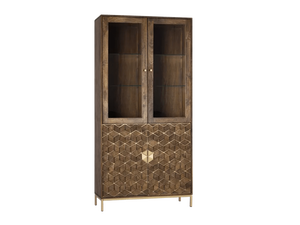 Armario de Madera Maciza de Lujo con Dos Puertas de Vidrio, Mueble de Dormitorio Independiente de Gran Capacidad y Alta Calidad para Almacenamiento de Ropa - Product Image 2