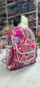 กระเป๋าเป้สะพายหลังธุรกิจสุดหรู น้ำหนักเบา ผ้าฝ้ายควิลท์สีชมพู แบรนด์ Le Souvenirs ผลิตด้วยมือ พร้อมซิปปิดลายพิมพ์ สำหรับใส่แล็ปท็อป ทำจากผ้าฝ้ายออร์แกนิค - Product Image 4