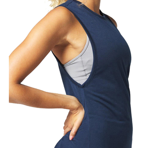 Débardeur côtelé sans manches pour femme, couleur unie, décontracté, tendance, basique, été, 100% coton tissé, dentelle - Product Image 3