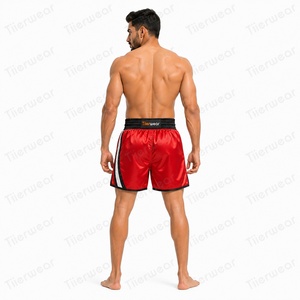 Professional Boxing Fight Shorts 170 GSM Polyester Spandex Stretch Quick Dry Muay Thai Kickboxing MMA Training Trunks Custom <b>Log</b> - Product Image 5