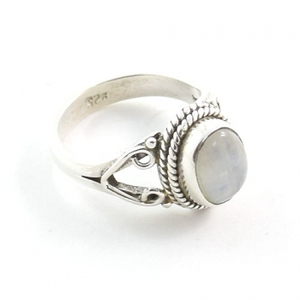 925 Sterling Silver Rainbow Moonstone Bezel Setting Sterling Silver <b>Ring</b> Wholesale Silver Eternity Vermeil Luxury Custom <b>rings</b> - Product Image 2