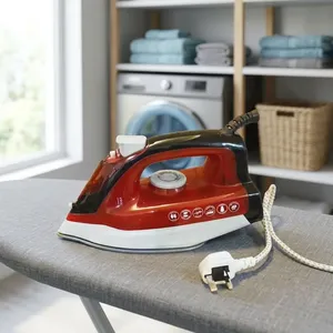 Plancha de Vapor Eléctrica Roja de Grado Comercial para Uso en Hoteles - Product Image 1