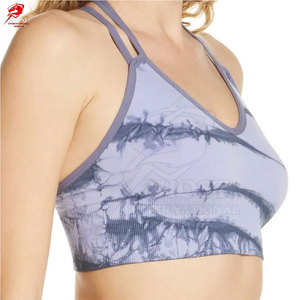 Sujetador deportivo con estampado reflectante de seguridad para correr de noche, fitness al aire libre, top de entrenamiento atlético de alta calidad - Product Image 4