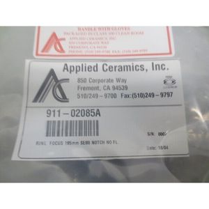 Applied <b>Ceramics</b> 911-02085A <b>RING</b> FOCUS 195mm NOTCH - Trusted Global Legacy Semiconductor Equipment and Parts at - Product Image 3