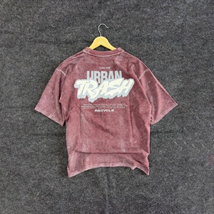 Custom Acid Wash Acid Washed <b>Vintage</b> <b>T</b> <b>Shirts</b> Heavyweight 240gsm 100% Cotton Screen Printing Oversized Unisex Streetwear <b>T</b>-<b>Shirt</b> - Product Image 1