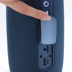 Portable <b>Speaker</b> Wireless Stereo Mini <b>Speaker</b> <b>with</b> RGB <b>Light</b> Fabric Mesh Body Carry Handle for Outdoor Use - Product Image 4