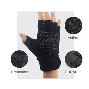 Gants de musculation unisexes à demi-doigts avec imprimé camouflage bleu, respirants, antidérapants, paume en PU, pour entraînement sportif en extérieur - Product Image 3