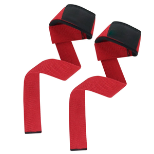 Sangles de levage réglables en coton avec logo personnalisé, support de poignet rembourré durable, sans élasticité, pour la musculation, le soulevé de terre et la force - Product Image 4