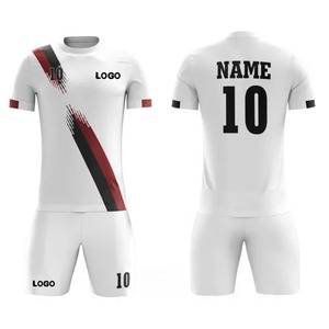 เสื้อฟุตบอลพิมพ์ลายแบบกำหนดเอง ระบายอากาศได้ดี ซับเหงื่อ 100% โพลีเอสเตอร์ ไซส์ใหญ่ แขนสั้น คอวี แบบสั่งทำ - Product Image 1