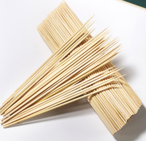 Brochettes en bambou écologiques de 10 pouces - Brochettes jetables en bois de qualité alimentaire pour grillades et kebabs - Prix usine - Product Image 1