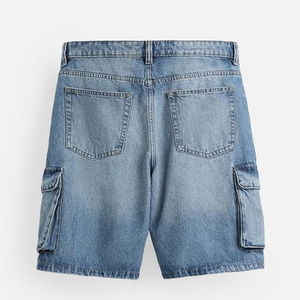 Shorts en jean cargo décontractés pour hommes, style Y2K, coupe ample, respirants, séchage rapide, été, streetwear, décontracté, 100% coton, vente en gros - Product Image 2