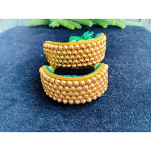 เครื่องประดับทองแดงสีเหลืองเขียวสำหรับผู้หญิง ชุดเจ้าสาวงานแต่งงาน สไตล์อินเดีย คุณภาพส่งออก - Product Image 1