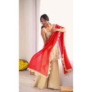 ชุดแต่งกายสำหรับปาร์ตี้2XL ทำงานปักลำดับรหัสชุดบนสุดล่างและ dupatta - Product Image 1