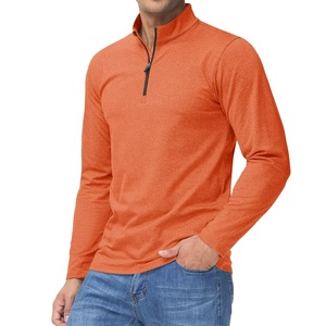 1/4 quart Zip chemise personnalisée de haute qualité Logo hommes coton séchage rapide quart Zip Performance Golf pull jogging porter - Product Image 6