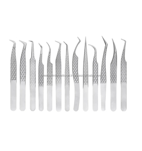 Pince à cils à pointe fine en acier inoxydable pour extensions de cils, outil professionnel d'extension de cils 727 - Product Image 4