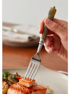 <b>Vintage</b> Flatware Set With Horn Handles High Mirror Polish Stainless Steel <b>Cutlery</b> Elegant Dining Essentials Dishwasher Safe - Product Image 4